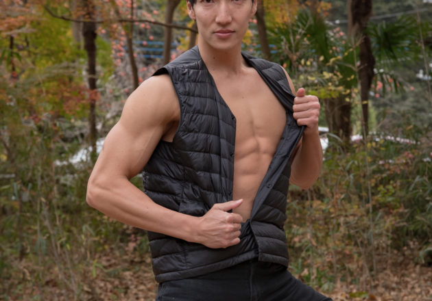 秋冬コーデなマッチョ/reference stock photo muscle in autumn colors@モデル マッチョ