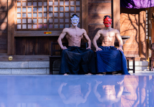 鬼マッチョ/reference stock photo muscle at shrine@フリー素材　筋肉