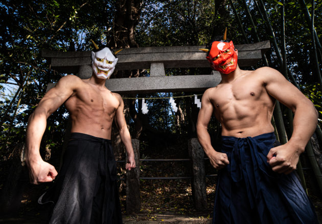 地獄の入口/reference stock photo muscle at shrine@フリー素材　鬼