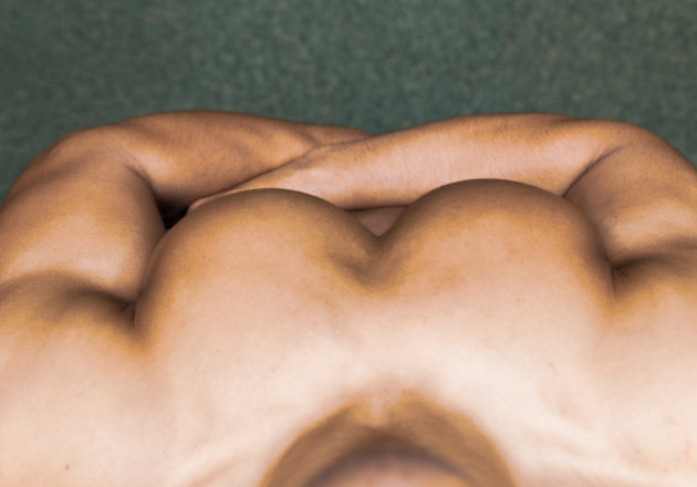 大胸筋を上から見てみた/reference stock photo muscle pecs@アスリートモデル　マッチョ