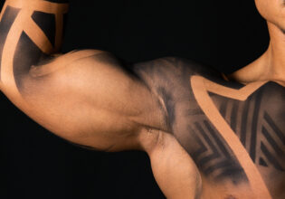 【アートなマッチョ】reference photo for drawing muscle/art of muscle body painting/art in arm@モデル　筋肉