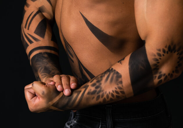 【アートなマッチョ】reference photo for drawing muscle/art of muscle body painting/art in arm@モデル　筋肉