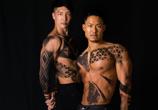 【アートなマッチョ】reference photo for drawing muscle/art of muscle body painting/アートなマッチョ@フリー素材　筋肉