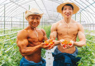 トマト農家のマッチョ@ストックフォト　筋肉