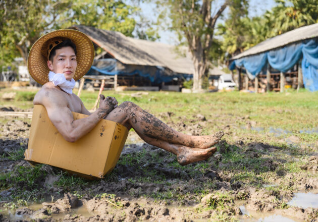 タイに捨てマッチョ　box macho@ปลูกข้าว　นักเพาะกาย/フリー素材　筋肉