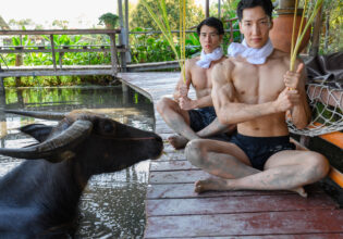 水牛とマッチョ in タイ@นักกล้ามควาย in Thailand　รูปถ่ายนักกล้ามดาวน์โหลดฟรี
