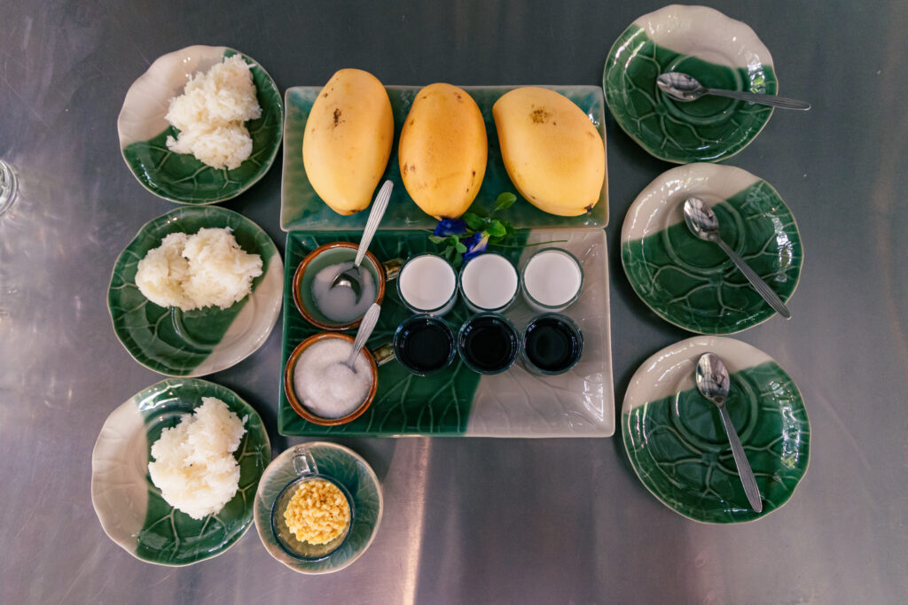 カオニャオ・マムアン(マンゴースティッキーライス)の材料　タイ料理