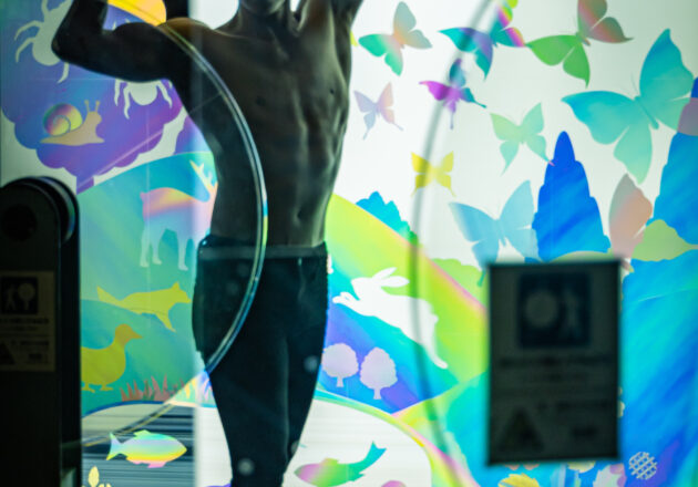 トリックアートなマッチョ@trick art muscular man