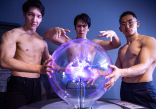 plazma & muscular man stock photo
