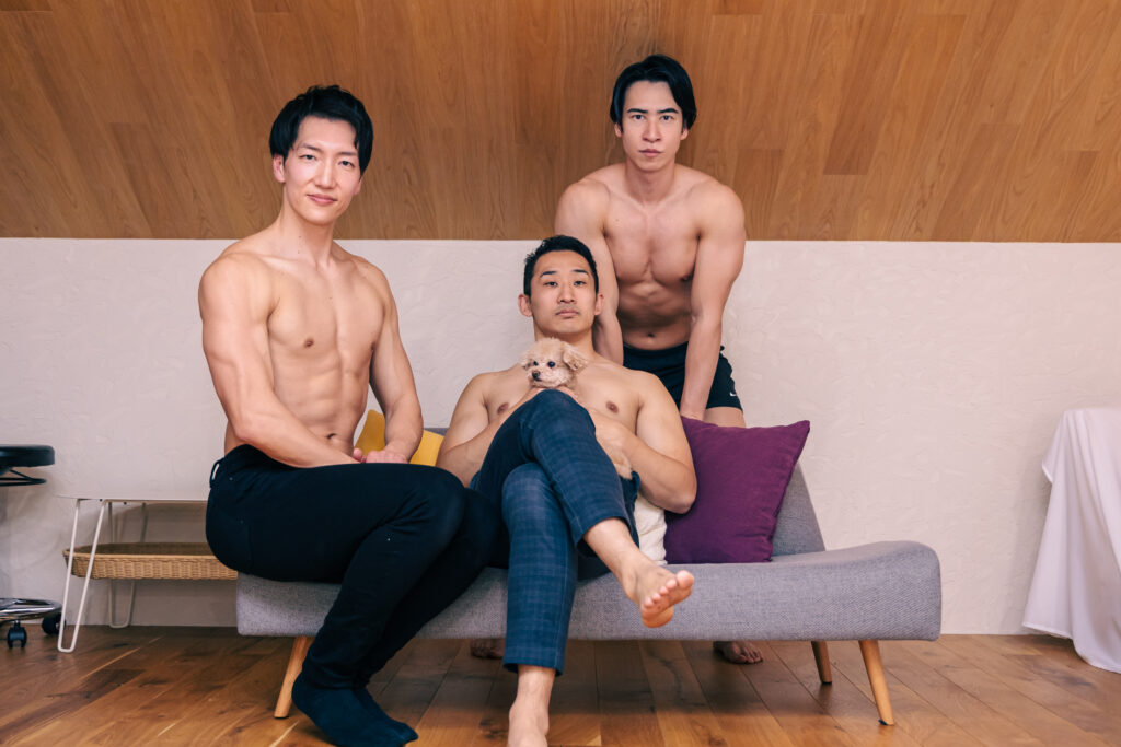 家族写真のマッチョ＠フリー素材　画像