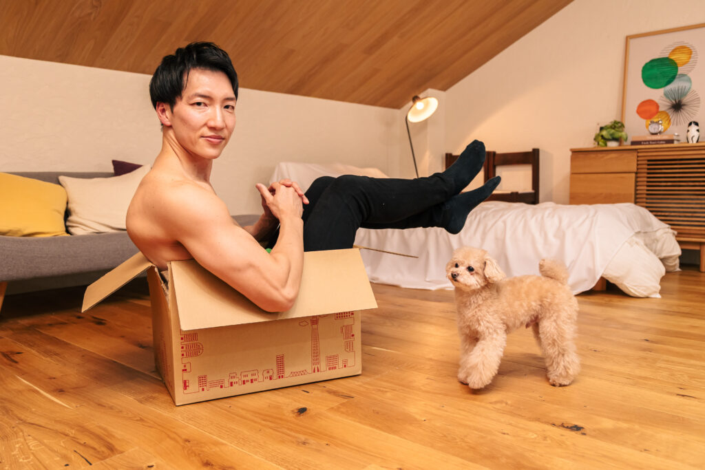 ワンちゃんと捨てマッチョ＠box macho and dos